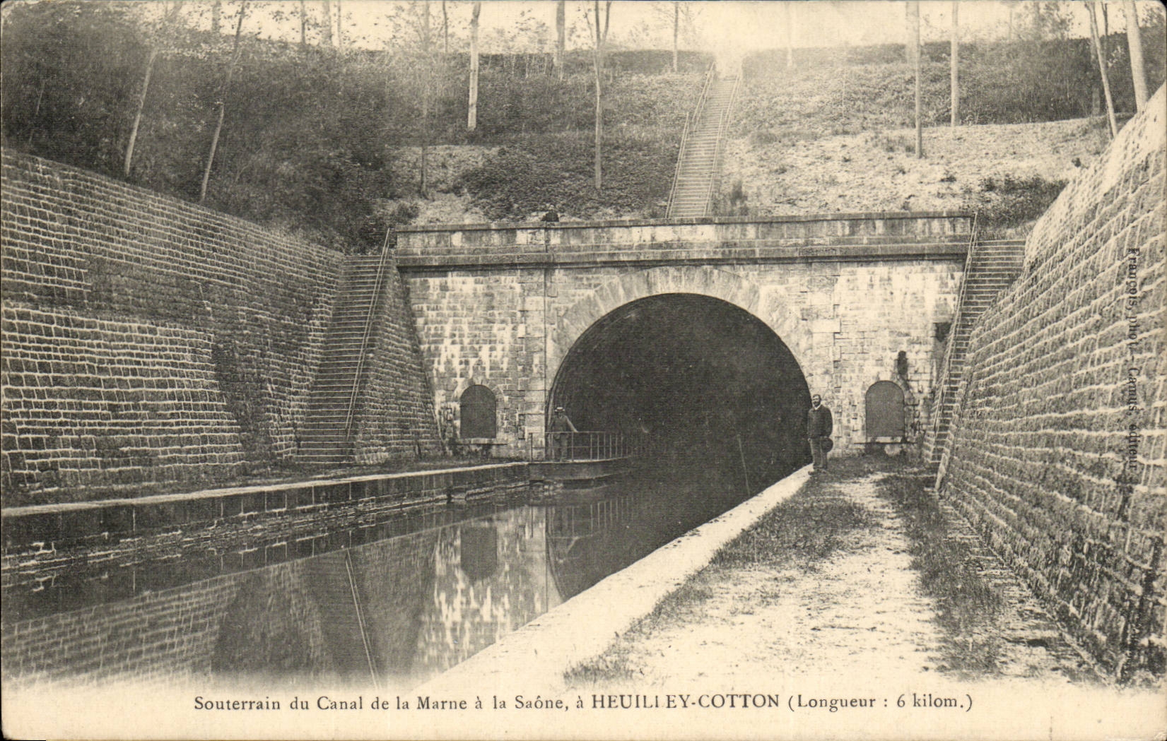 Souterrain du Canal de la Marne à la Saône, à Heuille-Cotton — Longueur : 6 kilomètres — éditeur : François, 1901