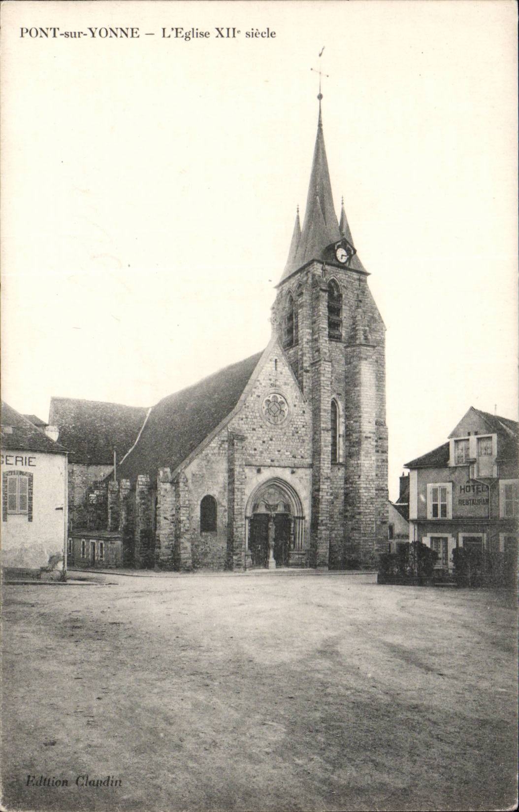Pont sur Yonne CPA L'eglise 12eme