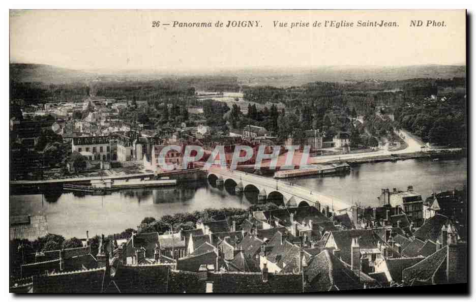 Joigny l'ancien CPA Vu prise de l'eglise Saint Jacques