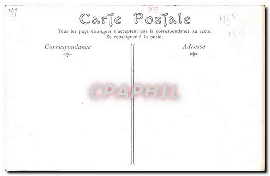 Auxerre CPA L'horloge — Rückseite