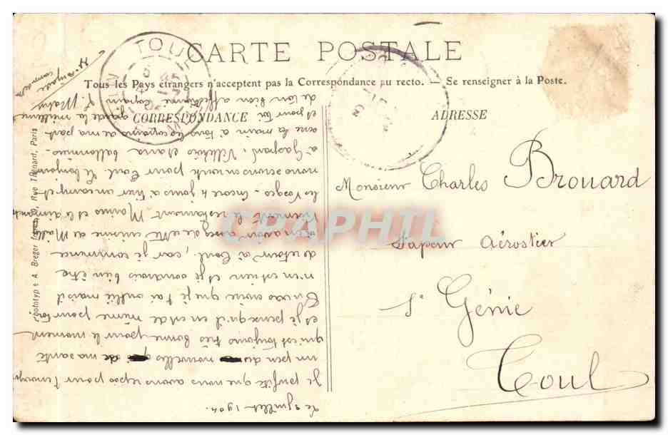 Camp de Mailly CPa Vue d'un campement (militaria) — Back