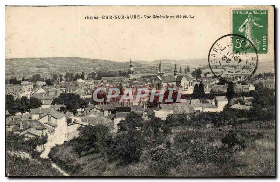 Bar sur Aube CPA Vue generale en ete
