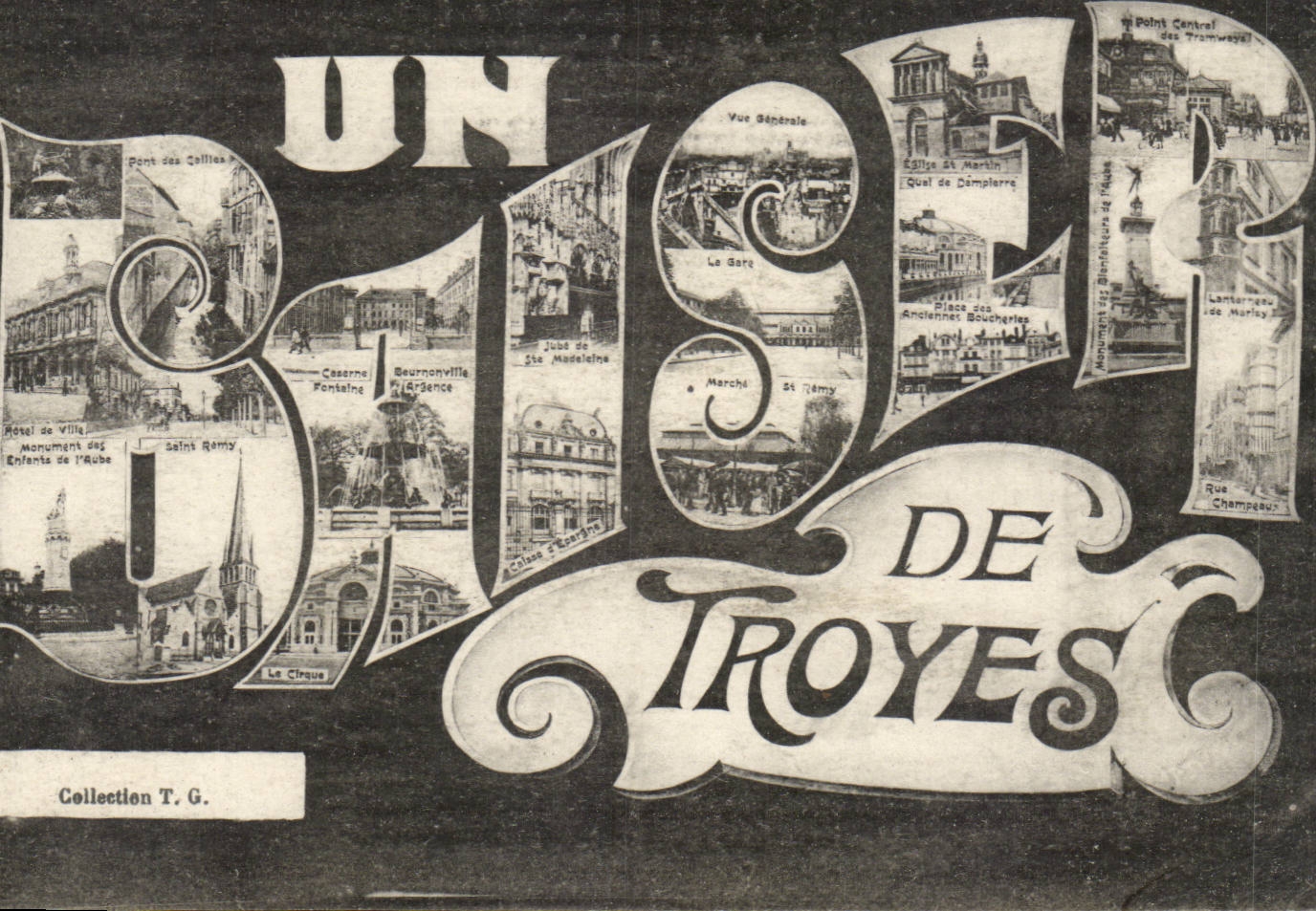 Troyes - Souvenir - Un baiser de Troyes - CPA 