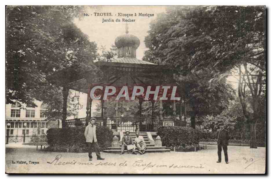 Troyes - Kiosque à Musique - Jardin du Rocher — La Mairet, Troyes