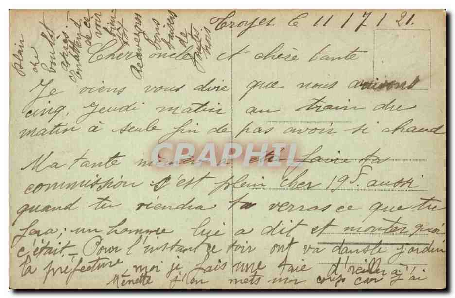 Troyes - The Prefecture — anonymous publisher, no. 44 — Back