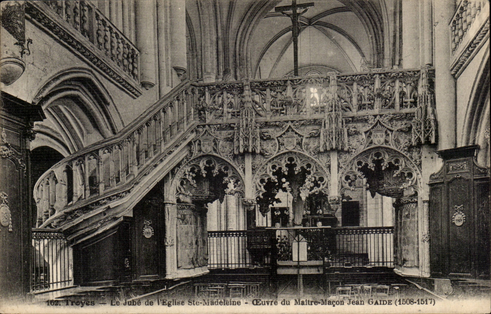 Troyes - Le Jube de l'eglise Ste Madeleine - Oeuvre de Maitre Macon Jean gaide - CPA 