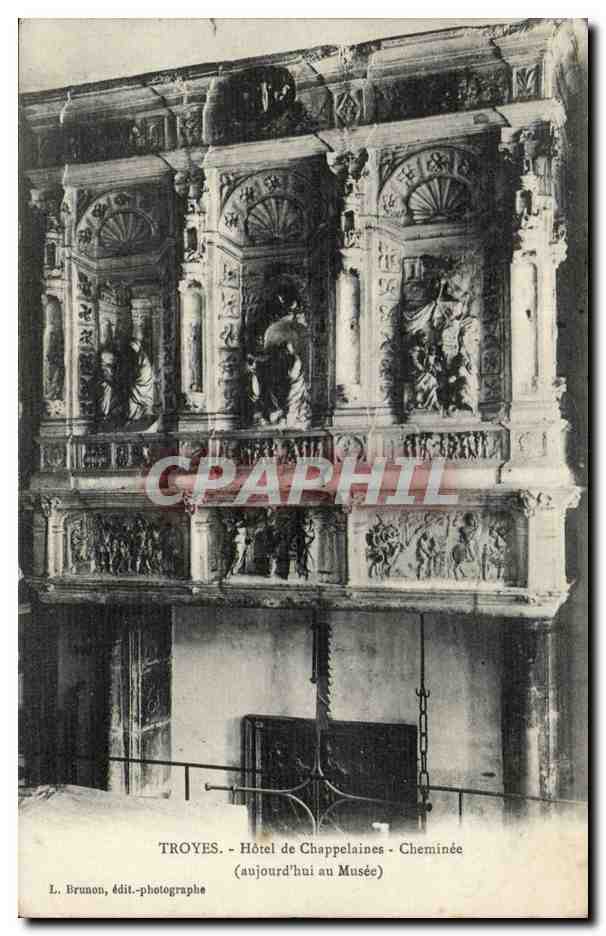 Troyes - Hotel de Chappelaines Cheminee Aujoud'hui au Musee - CPA 