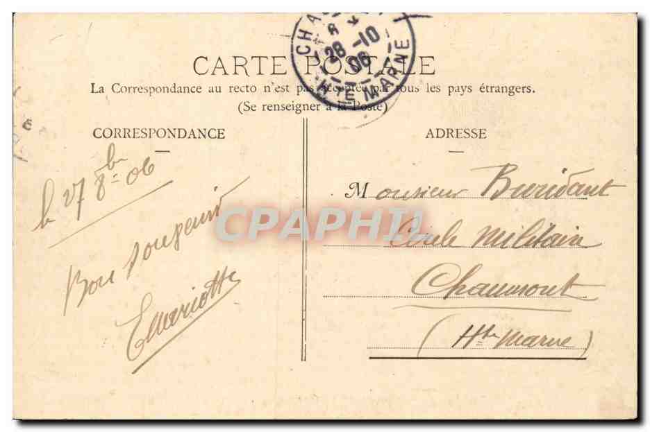 Bar sur Seine - La Seine et les Tanneries CPA  — Rückseite