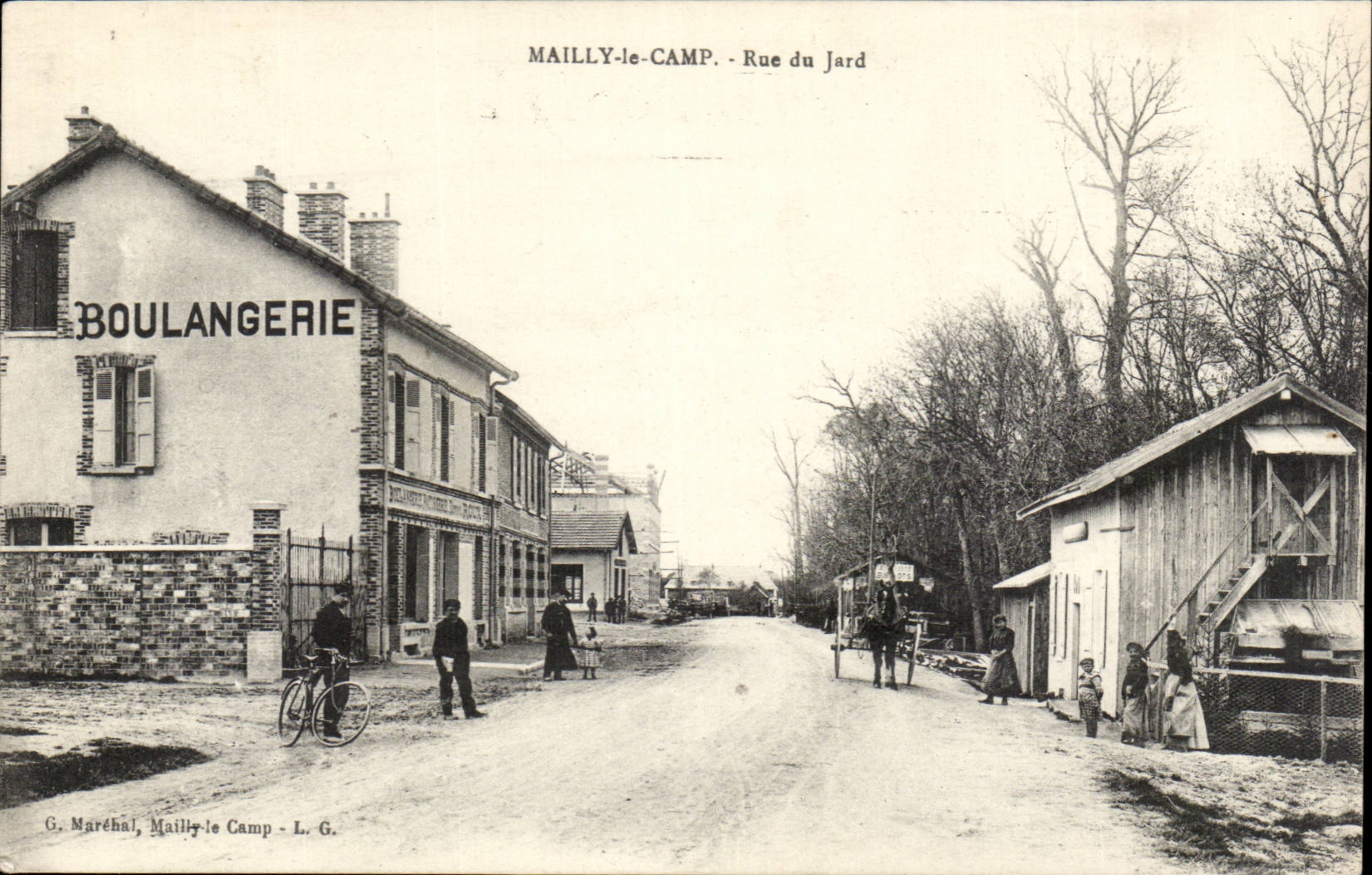 Mailly le camp - Bar du Jard - Boulangerie - velo - cyclisme - bicycle CPA 