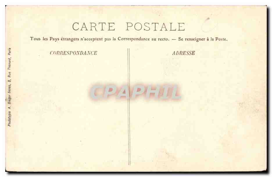 Troyes - Le Chevet de la Cathedrale CPA  — Verso