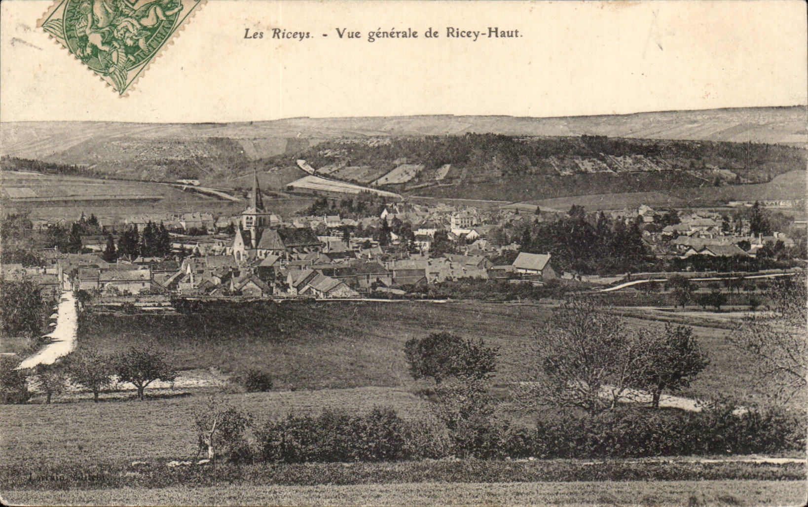 Les Riceys CPA Vue generale de Ricey Haut