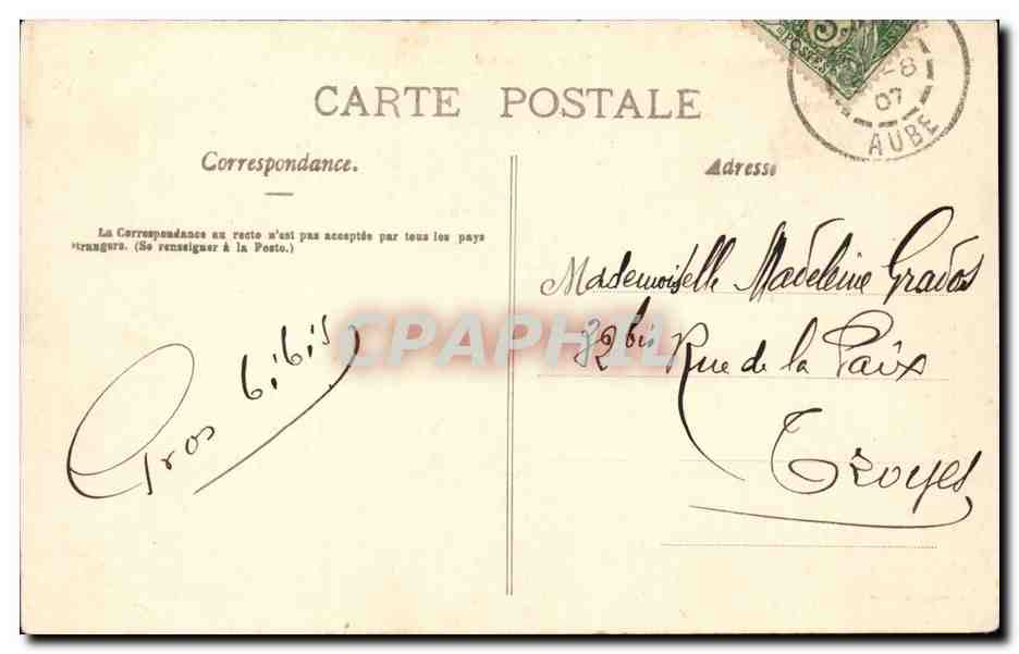 Les Riceys CPA Vue generale de Ricey Haut — Back