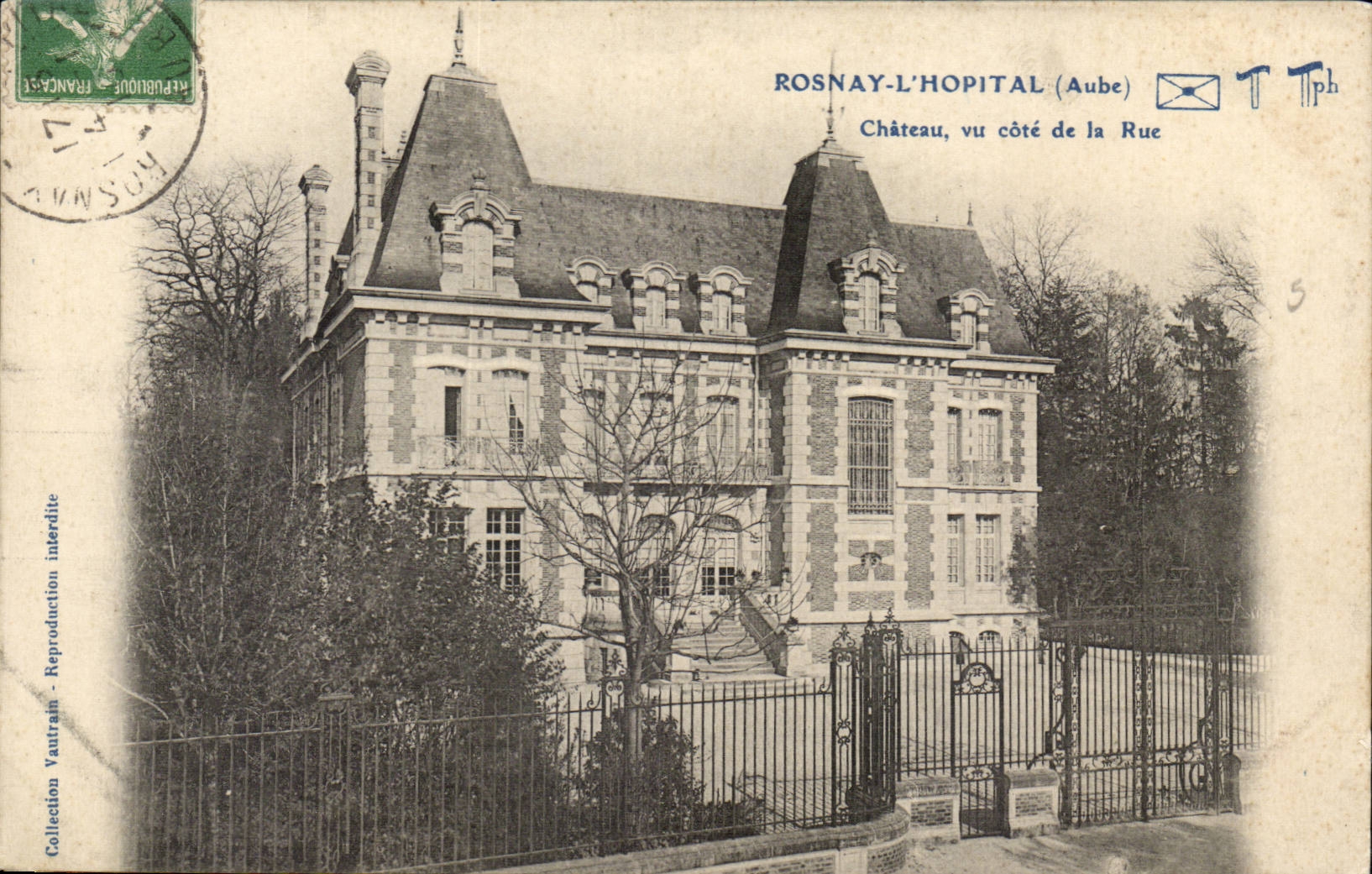 Rosnay l'hopital CPA Chateau vu du cote de la rue