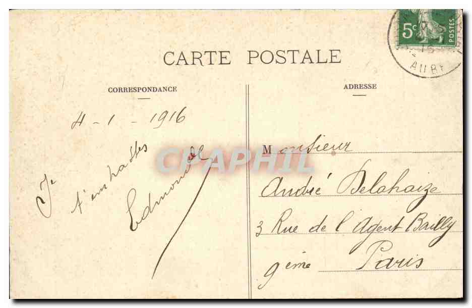 Rosnay l'hopital CPA Chateau vu du cote de la rue — Back