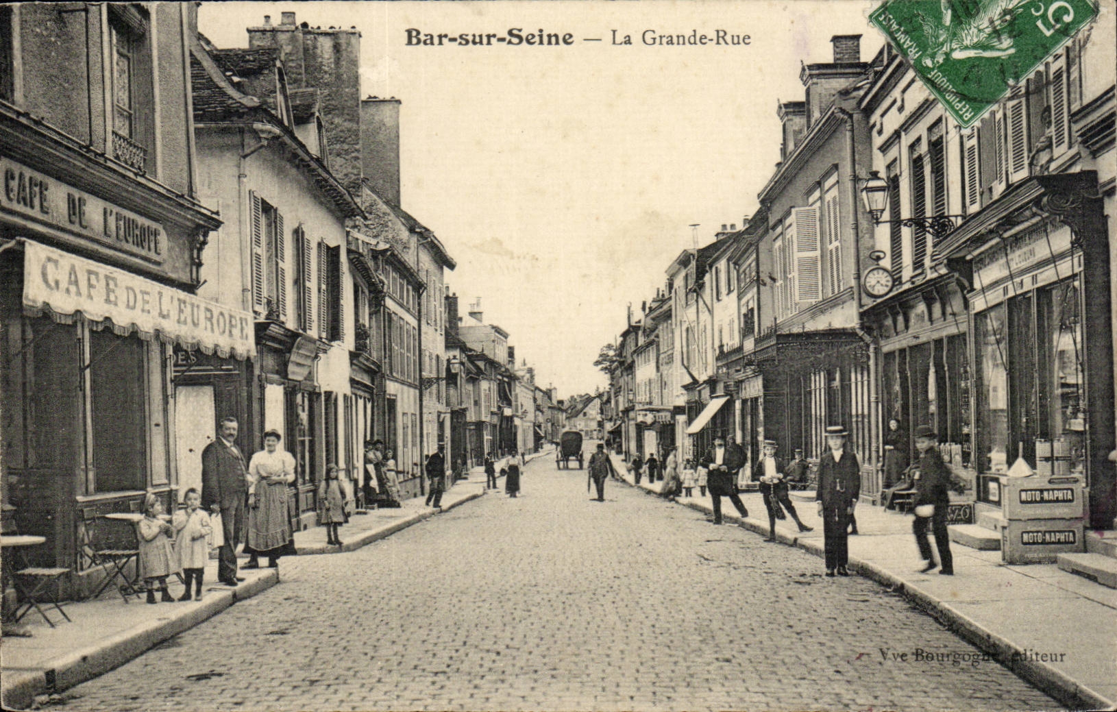 Bar sur Seine CPA La grande rue