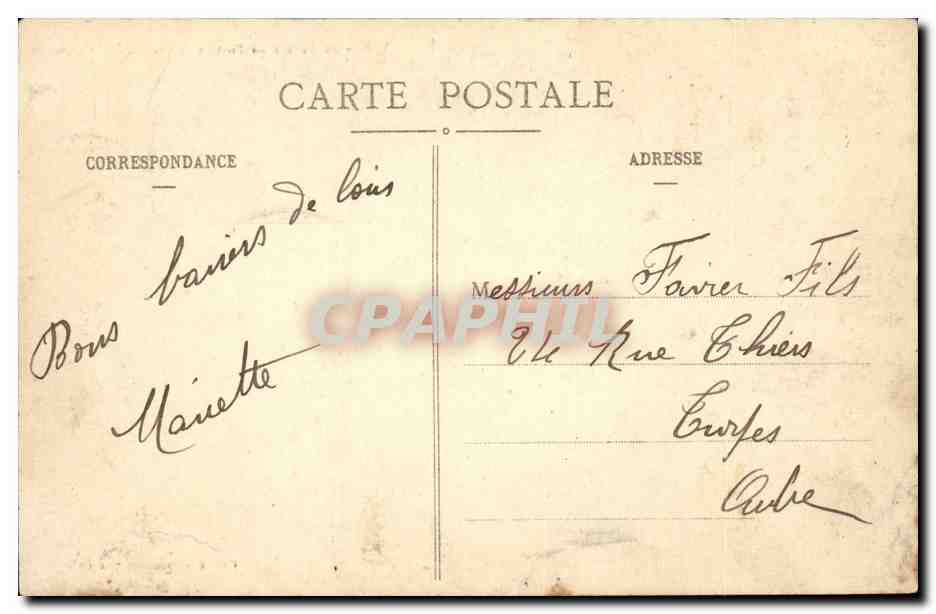 Bar Sur Seine CPA Le bureau de Poste et la caisse d'epargne — Back