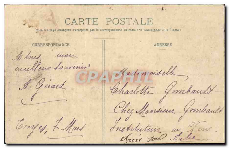 Troyes CPA Hotel de Vauluisant — Rückseite