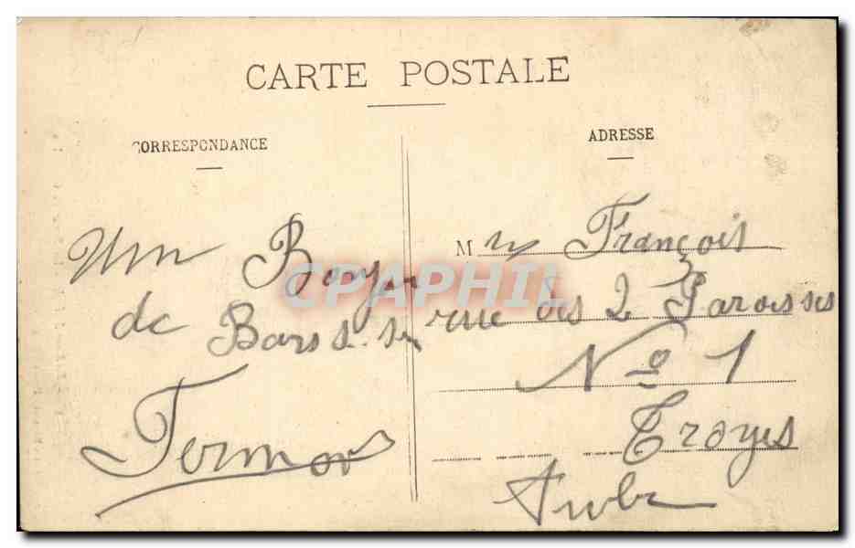 BAR-sur-SEINE - La Porte de Chatillon — Aux Galeries Réunies - Plaisy, éditeur — Verso