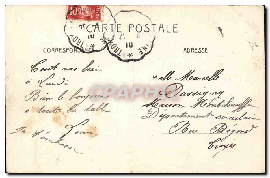 BAR-SUR-SEINE — Inondations Janvier 1910, la rue de la Gare — édition non identifiée — Reverso