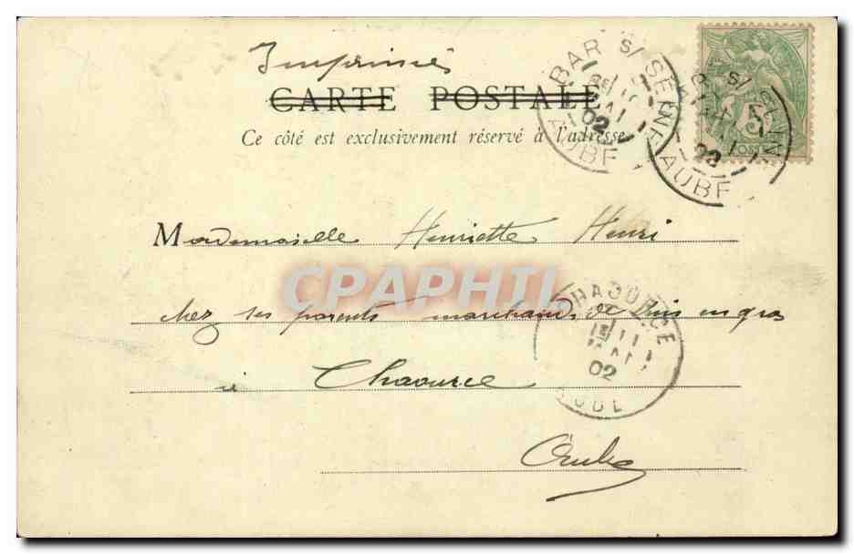Bar-sur-Seine — Le Portail de l'Église — J. Pétory, édit. n° 1902 — Reverso