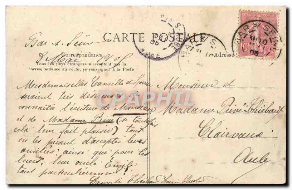 Bar-sur-Seine — vue panoramique — CPAPHIL n° 10 — Reverso