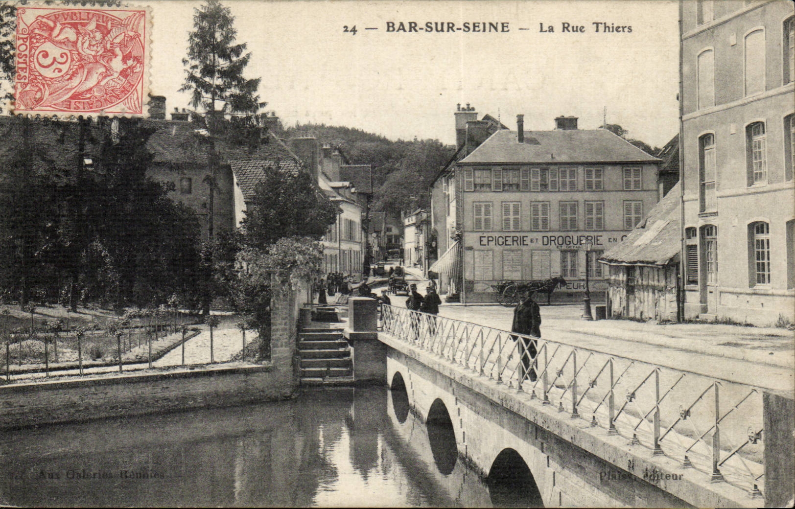 Bar-sur-Seine — La Rue Thiers — Plaisier, éditeur n°24