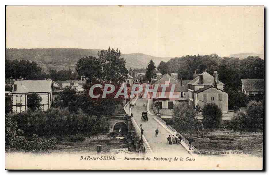 BAR-sur-SEINE — Panorama des Faubourgs der Gare — Éditions Lefebvre & Chartier, Bar-sur-Seine