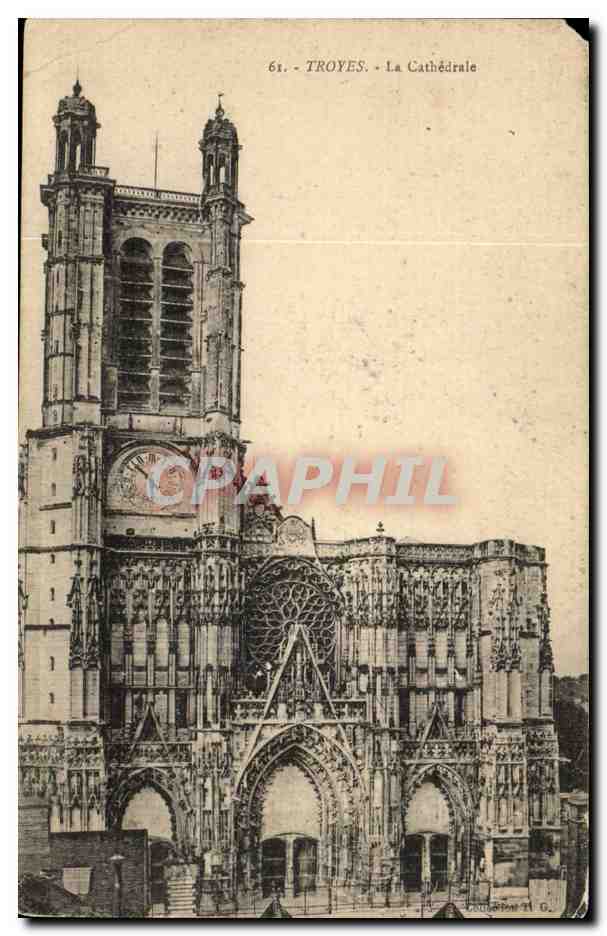 Troyes - Die Kathedrale - Antike Ansichtskarte