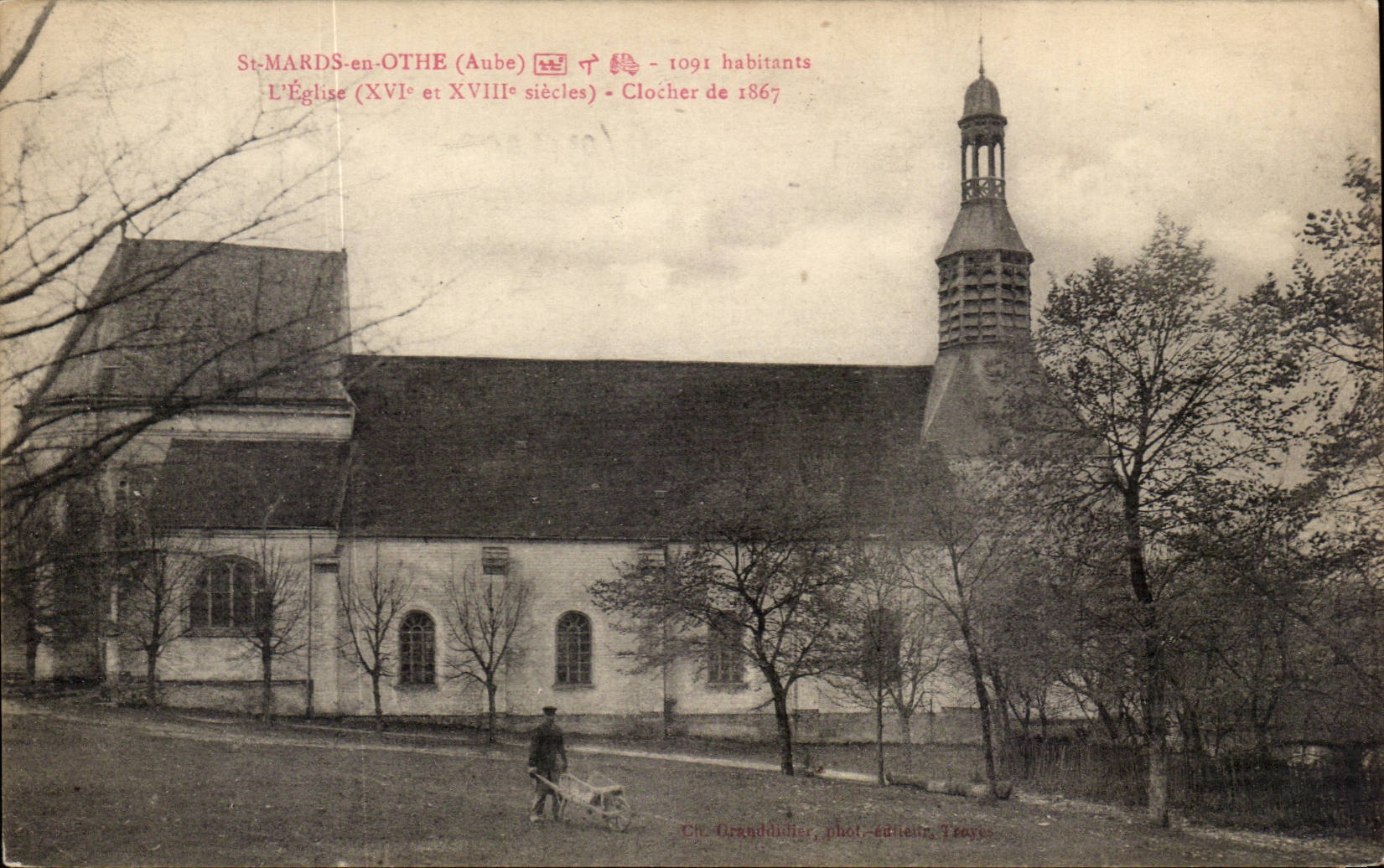 St Mards en Othe - 1090 habitants - L'Eglise CPA 
