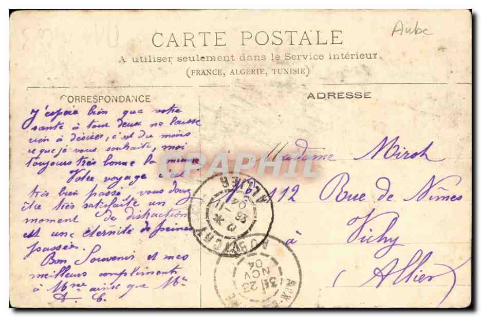 Rigny-le-Ferron — La Ferme du Château — Collection P.R.S. — Verso