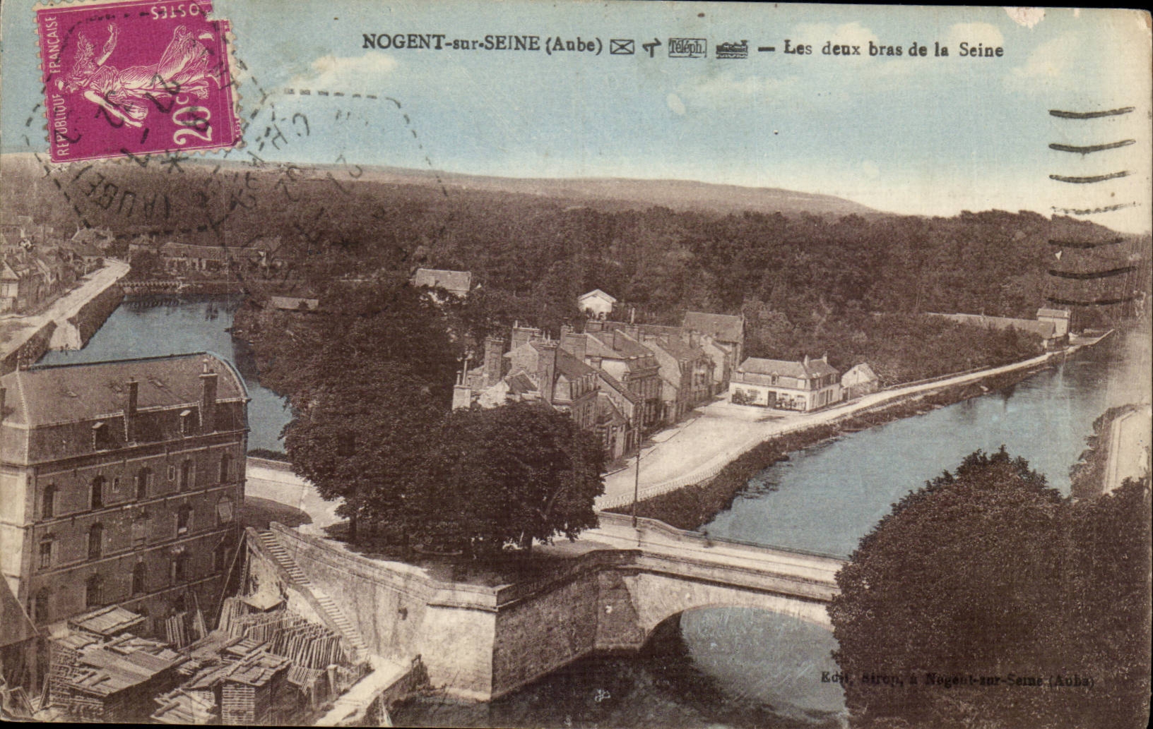 Nogent sur Seine - Les deux bras de la Seine - CPA 