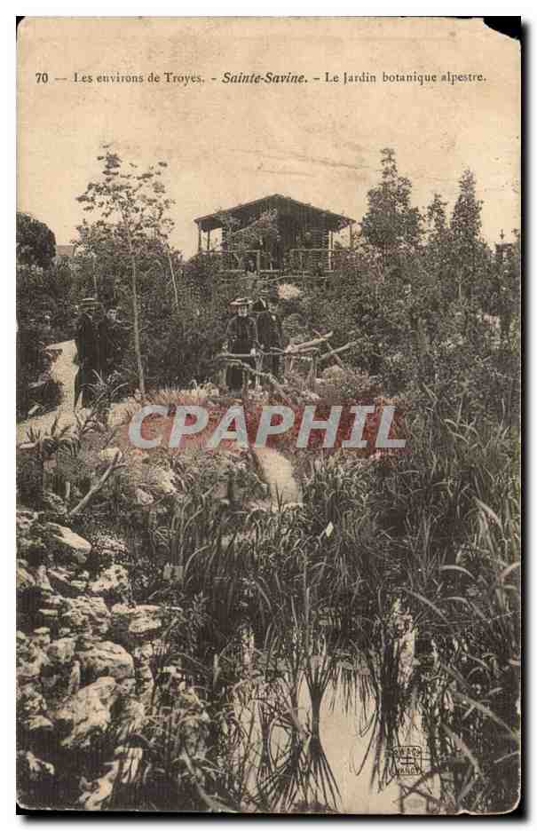 Les environs de Troyes CPA Sainte SAvine Le jardin botanique alpestre