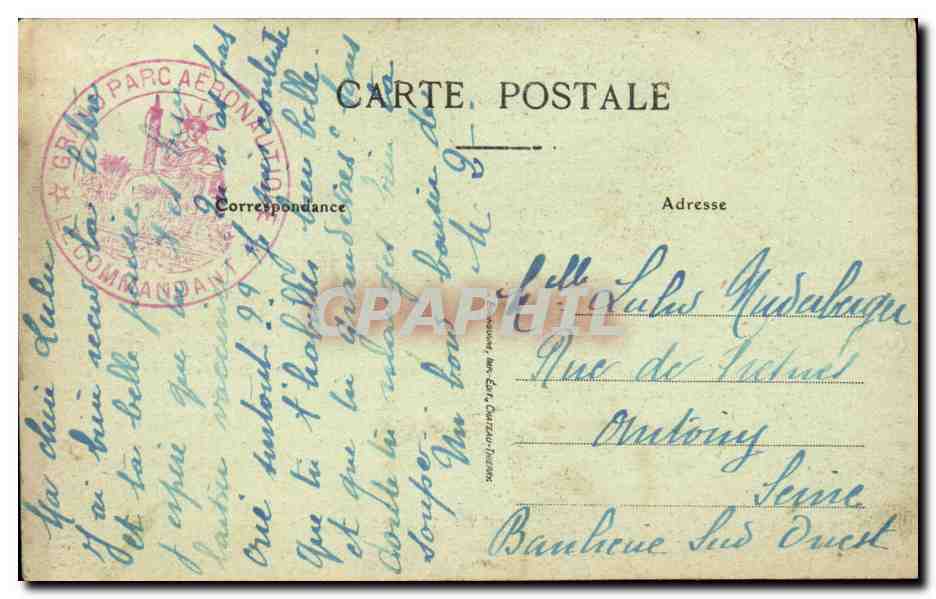Romilly sur SEine CPA La gare et le kiosque — Back