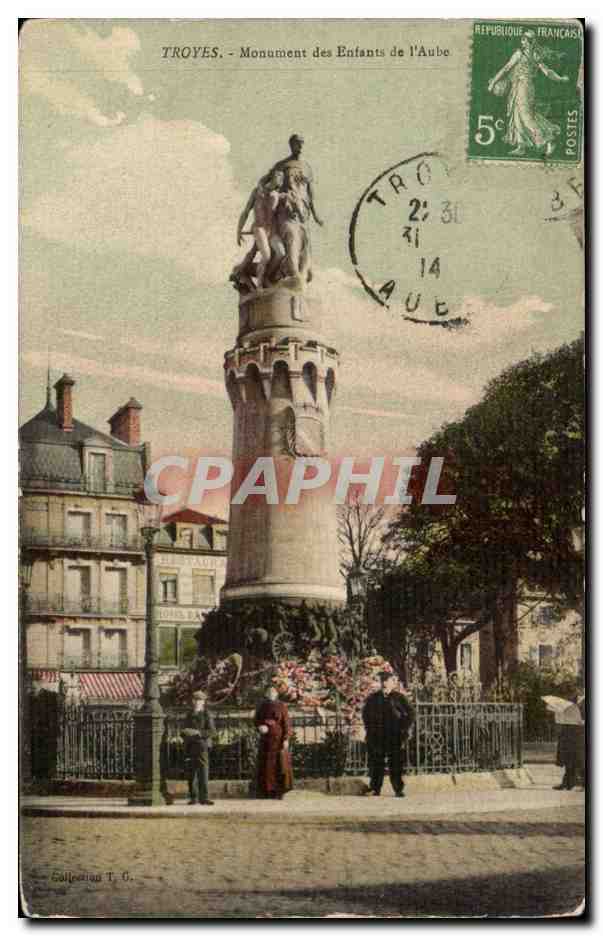 Troyes - Monument des Enfants de l'Aube — éditeur inconnu, n° de série non visible