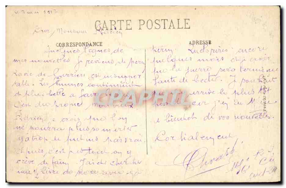 Troyes CPA Panorama pris de la Madeleine vers la caisse d'Epargne et Lycee — Rückseite