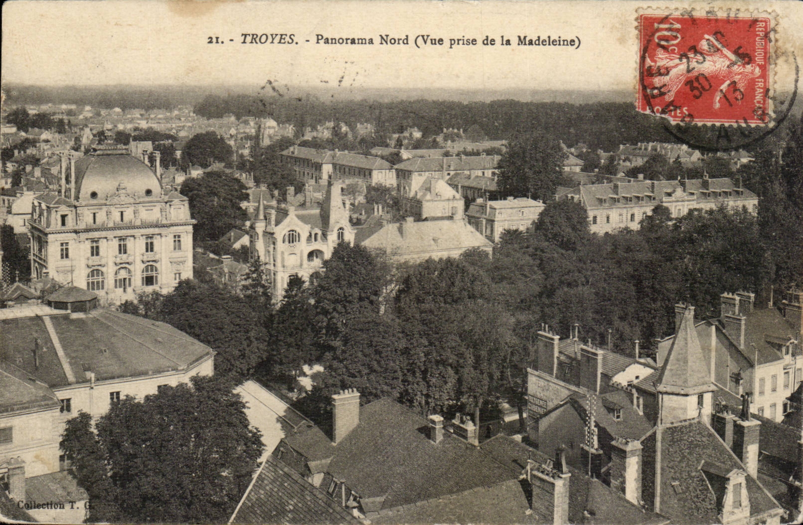 Troyes CPA Panorama nord (vue prise de la MAdeleine)