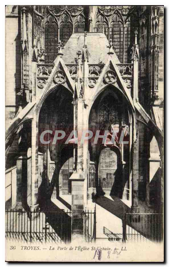 Troyes CPA La porte de l'eglise Saint Urbain