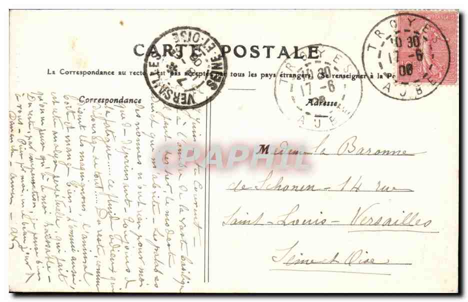 Troyes — Le Chevet de la Cathédrale — Collection T. G. — Rückseite