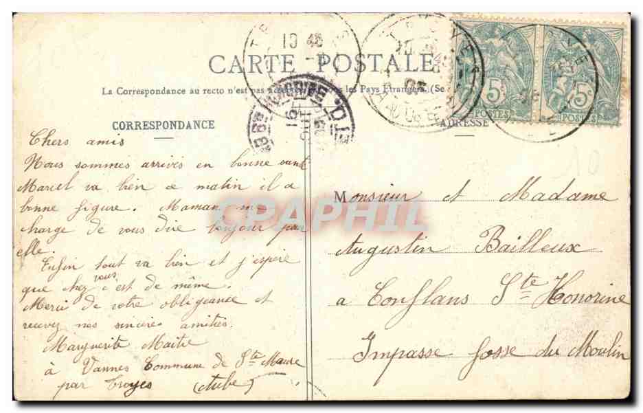 Troyes - La Cathédrale — Coll. S. B. W. — Reverso
