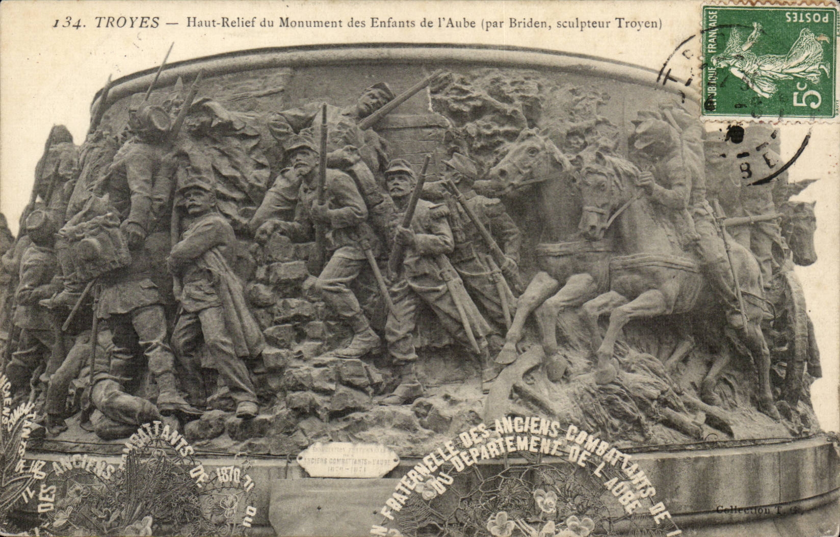Troyes — Haut-Relief du Monument des Enfants de l'Aube (par Briden, sculpteur Troyen)
