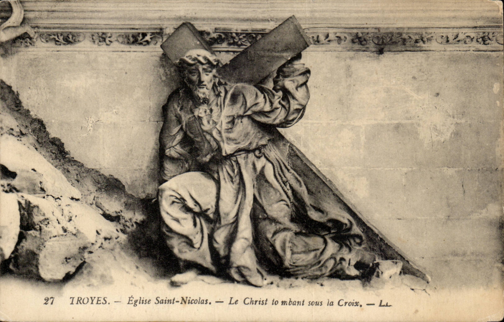 Troyes — Église Saint-Nicolas — Le Christ portant la Croix — L.L.