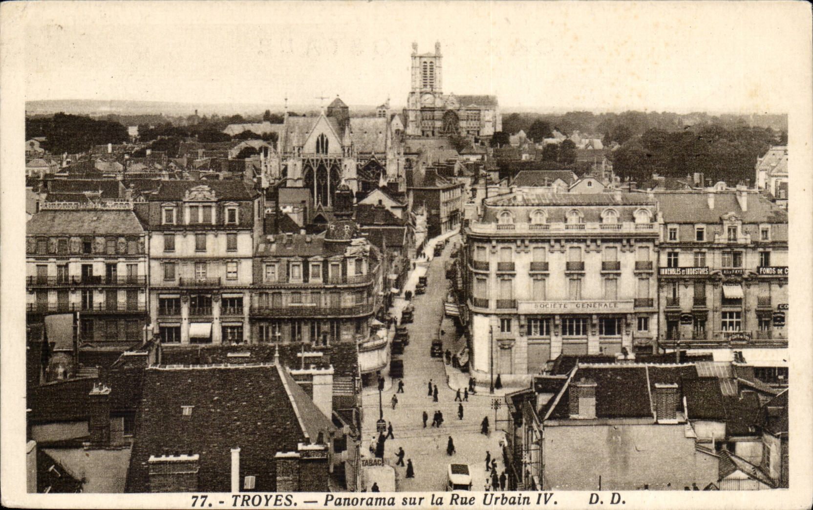 Troyes — Panorama sur la Rue Urbain IV — Phototype Daniel Delbey, Mirecourt