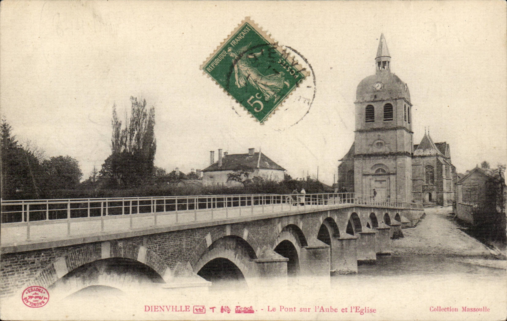 Dienville — Le Pont sur l'Aube et l'Église — Réjagoult & Cie