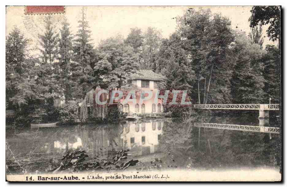 Bar-sur-Aube — L'Aube près du Pont Marchal — G. L.