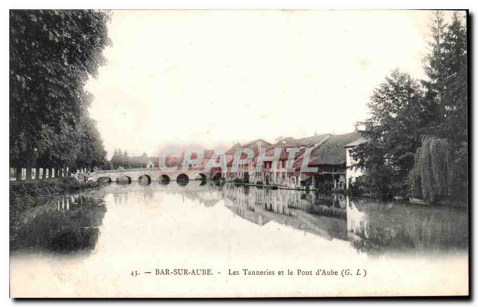 Bar-sur-Aube — Les Tanneries et le Pont d'Aube — G. L. n°43