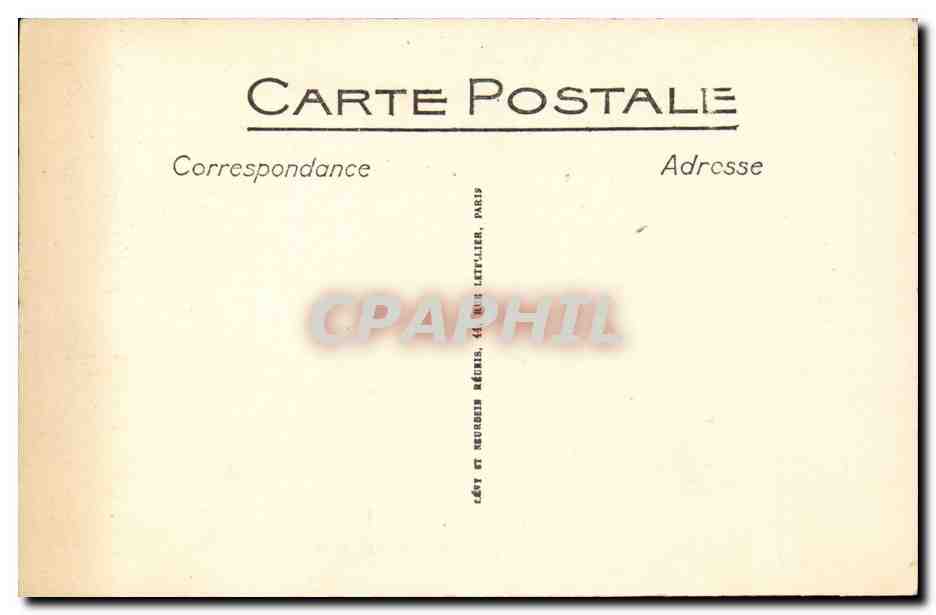 Bar-sur-Aube — École Communale des Garçons pendant la Bataille de la Marne — Édition des Galeries Modernes — Verso