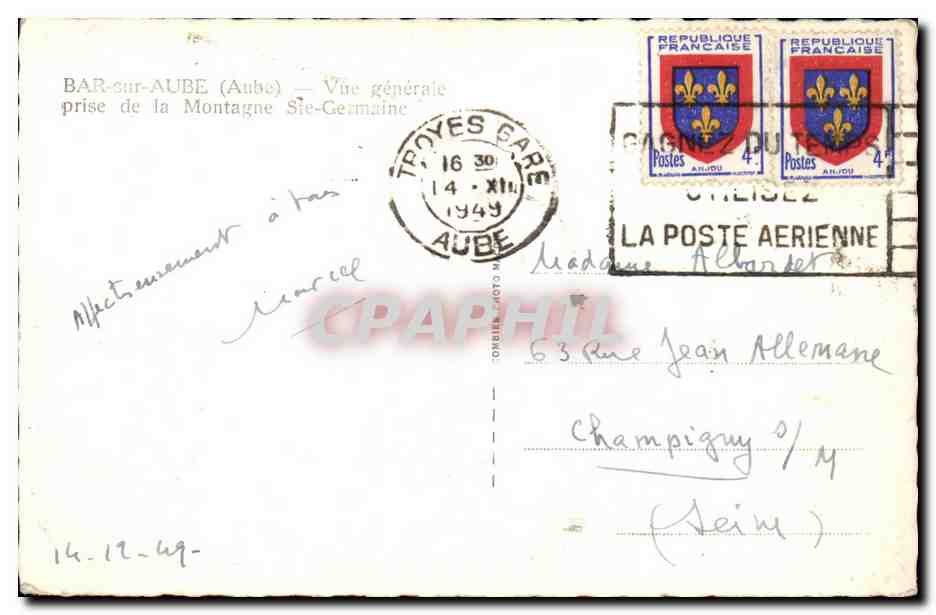 Bar-sur-Aube — Vue générale prise de la Montagne Sie-Germaine — C. Im — Craphil — Reverso
