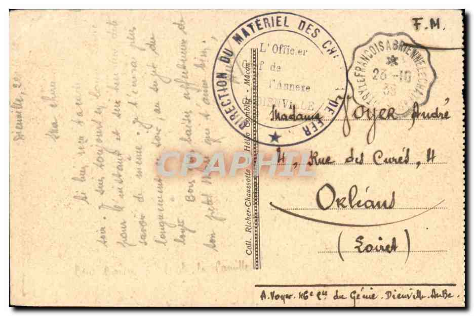 BAR-sur-AUBE (Aube) — Vue Générale — éditeur C. Ory — Verso