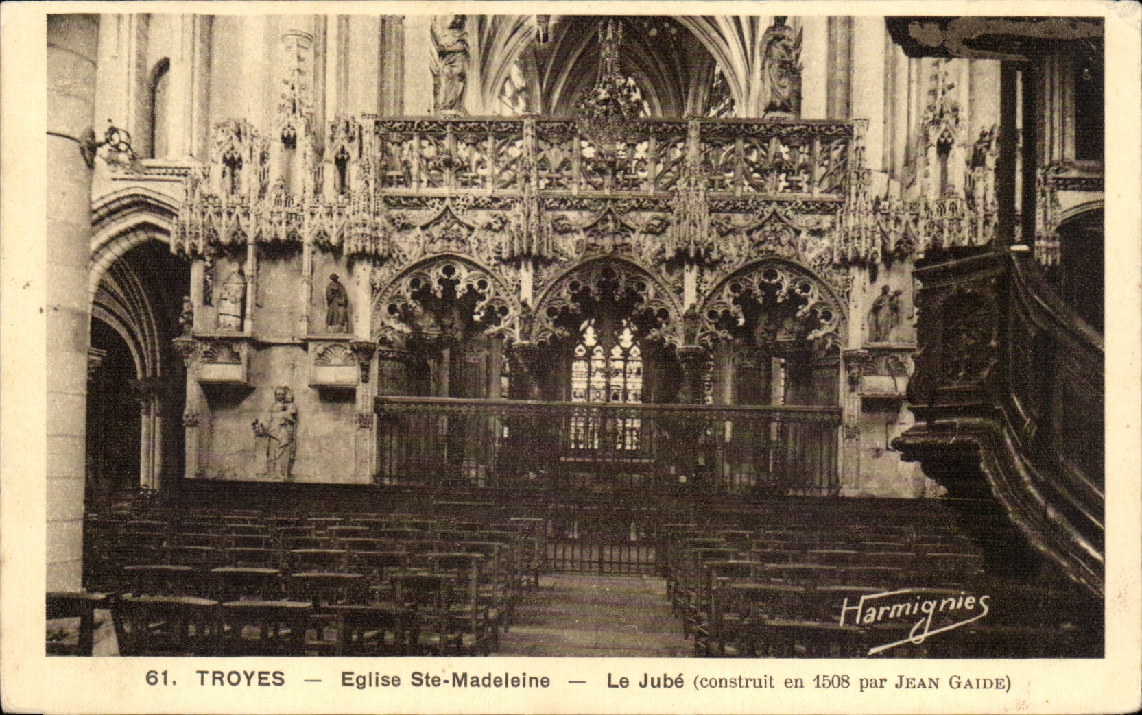 Troyes - Eglise Ste Madeleine - Le Jube - CPA 