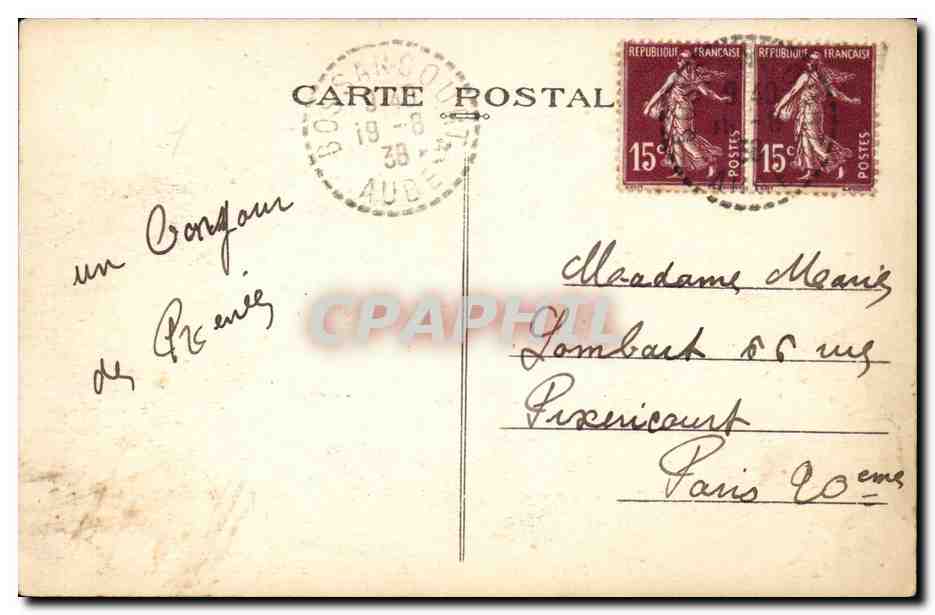 DOLANCOURT (Aube) — Les Bords du Landion — Éditeur F. H. (Dolancourt) — Rückseite